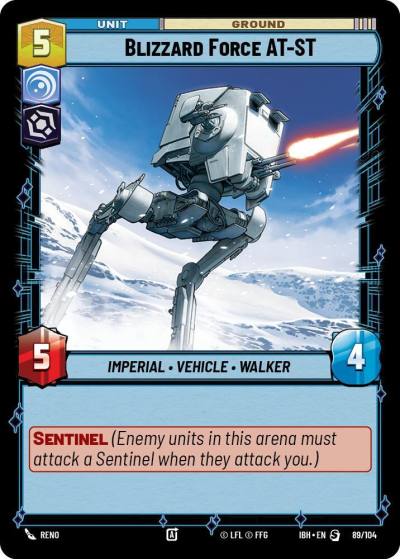 Blizzard Force AT-ST (89/104) 89/104 Intro Battle Hoth Star Wars card