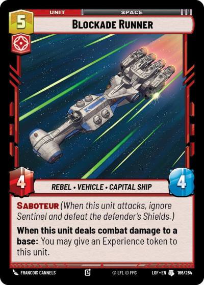 Blockade Runner 166/264 Legends of the Force Star Wars card
