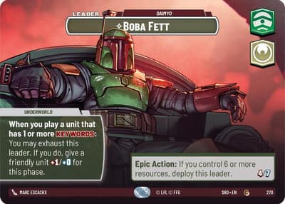 Boba Fett - Daimyo (Showcase) 270 Shadows of the Galaxy Star Wars card