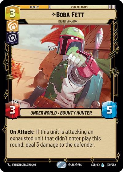 Boba Fett - Disintegrator 179/252 Spark of Rebellion Star Wars card