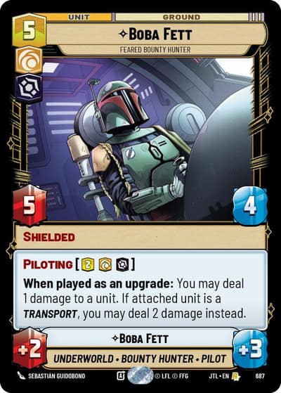 Boba Fett - Feared Bounty Hunter (Foil) 687 Jump to Lightspeed Star Wars card