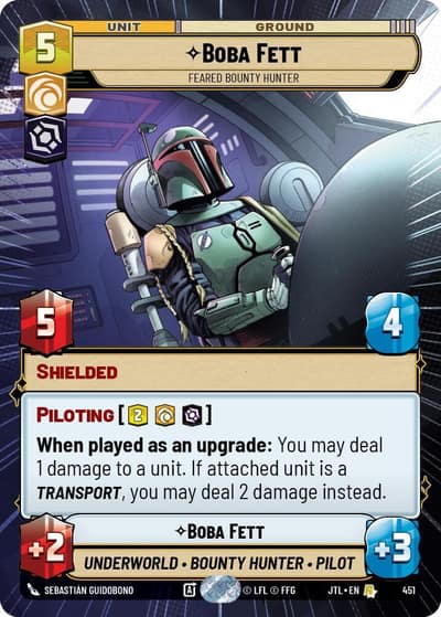 Boba Fett - Feared Bounty Hunter (Hyperspace) 451 Jump to Lightspeed Star Wars card