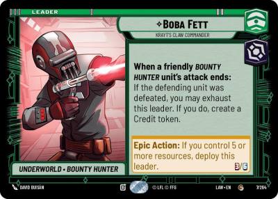 Boba Fett - Krayt's Claw Commander 7/264 A Lawless Time Star Wars card
