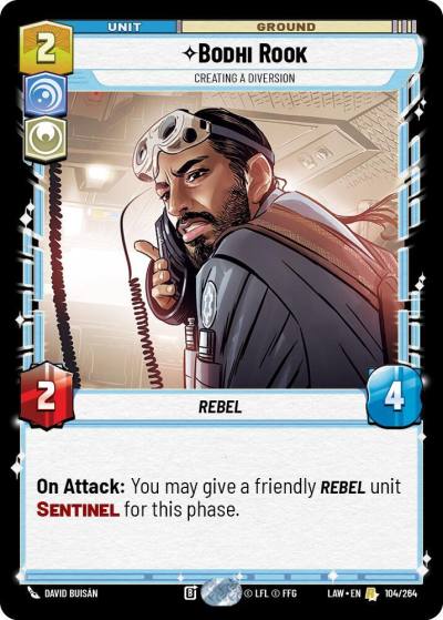 Bodhi Rook - Creating a Diversion 104/264 A Lawless Time Star Wars card