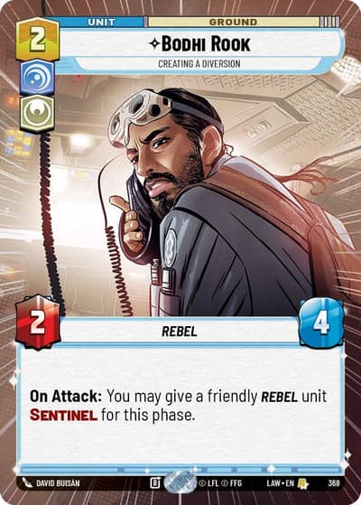 Bodhi Rook - Creating a Diversion (Hyperspace) 368 A Lawless Time Star Wars card