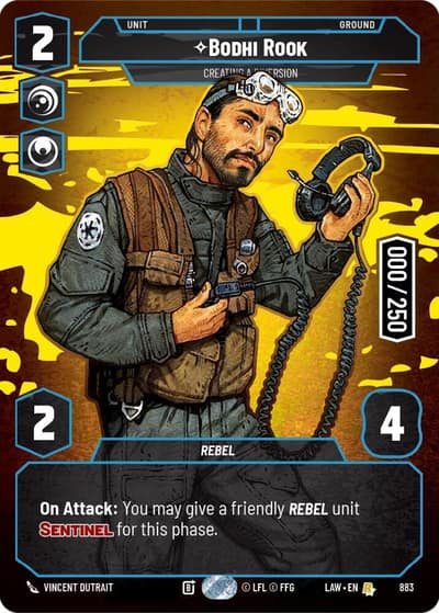 Bodhi Rook - Creating a Diversion (Serialized) 883 A Lawless Time Star Wars card