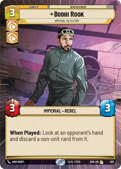 Bodhi Rook - Imperial Defector (Hyperspace) 463 Spark of Rebellion Star Wars card