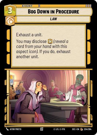 Bog Down in Procedure 234/264 Secrets of Power Star Wars card