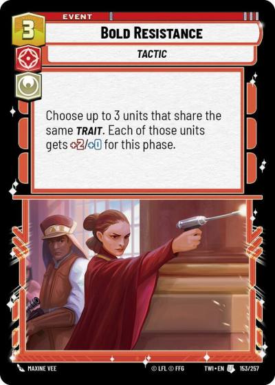 Bold Resistance 153/257 Twilight of the Republic Star Wars card