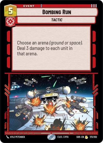 Bombing Run 173/252 Spark of Rebellion Star Wars card