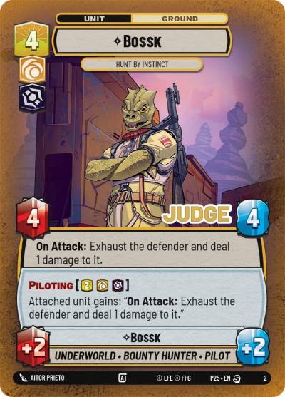 Bossk - Hunt By Instinct 2 Judge Promos Star Wars card