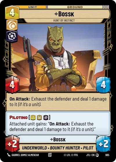 Bossk - Hunt By Instinct (Foil) 685 Jump to Lightspeed Star Wars card