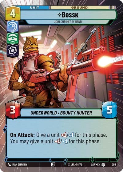Bossk - Join Our Merry Band (Hyperspace) 295 A Lawless Time Star Wars card