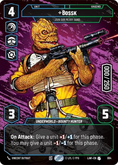 Bossk - Join Our Merry Band (Serialized) 864 A Lawless Time Star Wars card