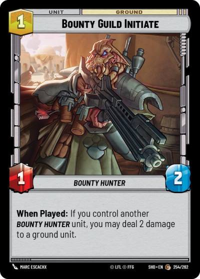 Bounty Guild Initiate 254/262 Shadows of the Galaxy Star Wars card