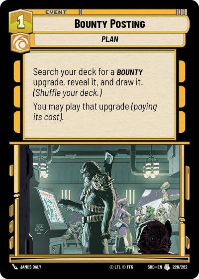 Bounty Posting 228/262 Shadows of the Galaxy Star Wars card