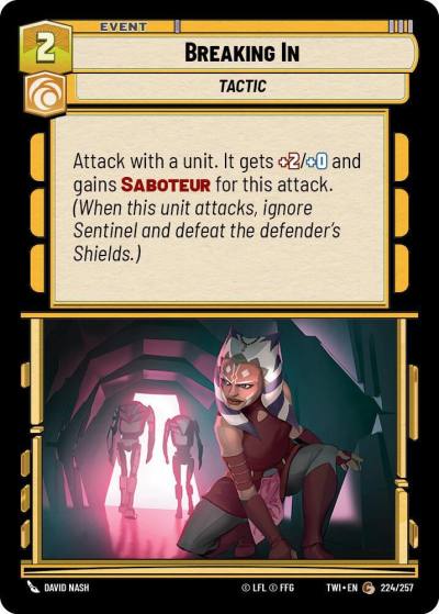 Breaking In 224/257 Twilight of the Republic Star Wars card