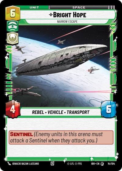 Bright Hope - Narrow Escape 14/104 Intro Battle Hoth Star Wars card