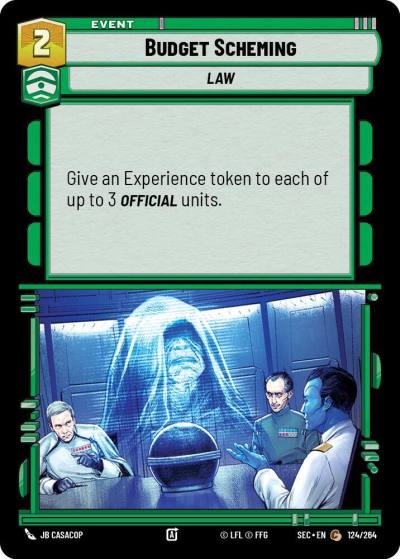 Budget Scheming 124/264 Secrets of Power Star Wars card