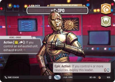 C-3PO - Human-Cyborg Relations (Showcase) 1035 Secrets of Power Star Wars card