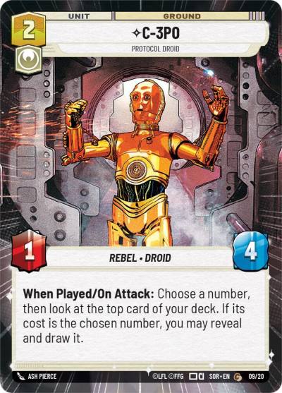 C-3PO - Protocol Droid (Hyperspace) 45920 Spark of Rebellion: Weekly Play Promos Star Wars card