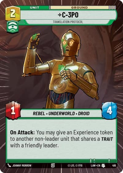 C-3PO - Translation Protocol (Hyperspace) 416 A Lawless Time Star Wars card