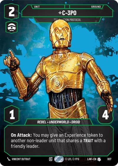 C-3PO - Translation Protocol (Prestige) 807 A Lawless Time Star Wars card