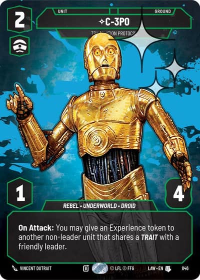 C-3PO - Translation Protocol (Prestige Foil) 846 A Lawless Time Star Wars card
