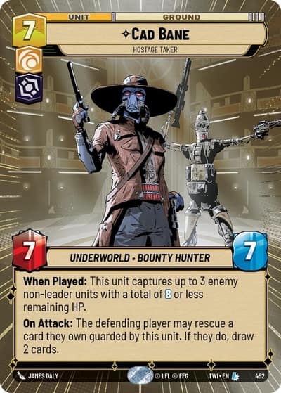 Cad Bane - Hostage Taker (Hyperspace) 452 Twilight of the Republic Star Wars Unlimited card