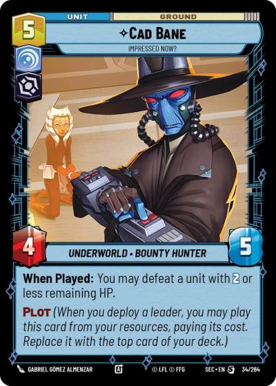 Cad Bane - Impressed Now? 34/264 Secrets of Power Star Wars card