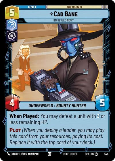 Cad Bane - Impressed Now? (Foil) 544 Secrets of Power Star Wars Unlimited card