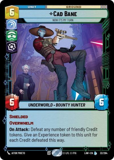 Cade Bane - Now It's My Turn 32/264 A Lawless Time Star Wars card