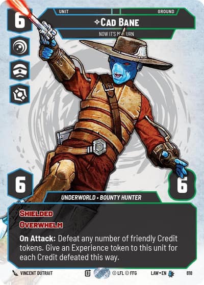 Cade Bane - Now It's My Turn (Prestige) 818 A Lawless Time Star Wars card