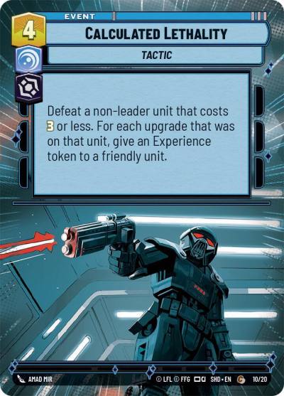Calculated Lethality (Hyperspace) 45950 Shadows of the Galaxy: Weekly Play Promos Star Wars card