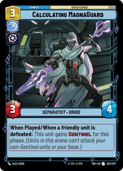 Calculating MagnaGuard 033/257 Twilight of the Republic Star Wars card