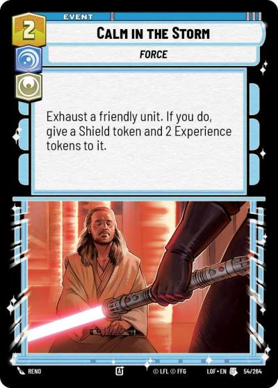 Calm in the Storm 054/264 Legends of the Force Star Wars card