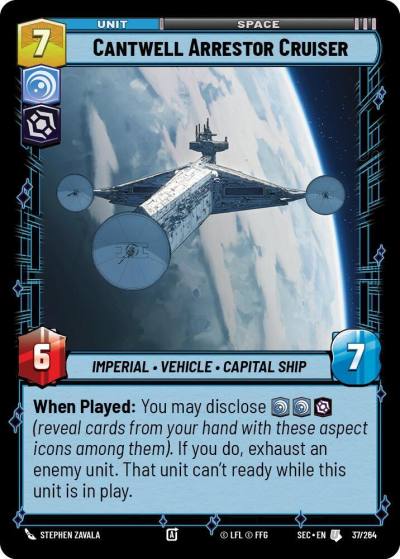 Cantwell Arrestor Cruiser 37/264 Secrets of Power Star Wars card