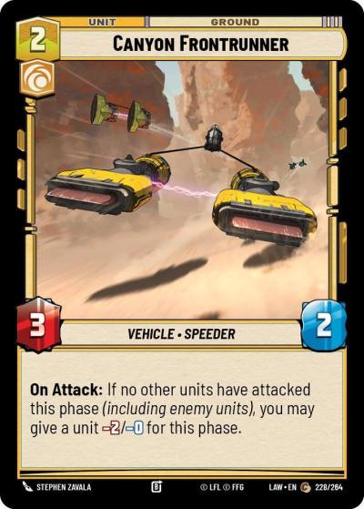 Canyon Frontrunner 228/264 A Lawless Time Star Wars card