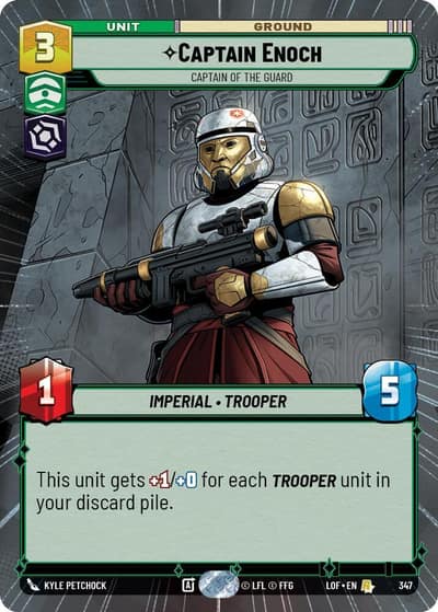 Captain Enoch - Captain of the Guard (Hyperspace) 347 Legends of the Force Star Wars card