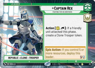 Captain Rex - Fighting For His Brothers (Hyperspace) 282 Twilight of the Republic Star Wars card