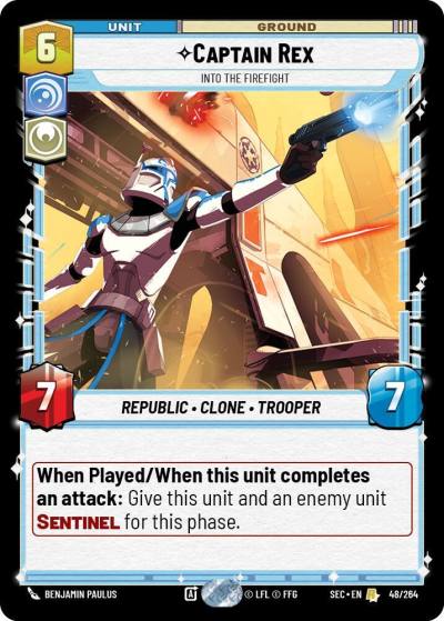 Captain Rex - Into the Firefight 48/264 Secrets of Power Star Wars card