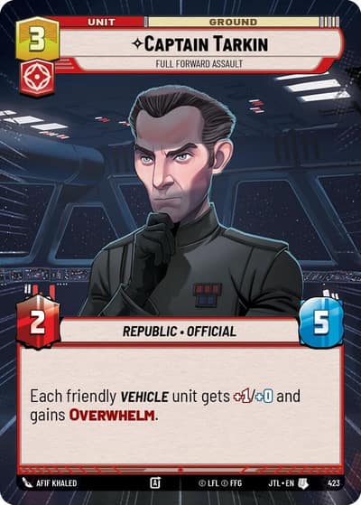 Captain Tarkin - Full Forward Assault (Hyperspace) 423 Jump to Lightspeed Star Wars card