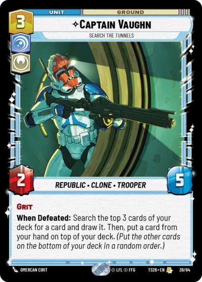 Captain Vaughn - Search the Tunnels 39/84 Twin Suns Star Wars card