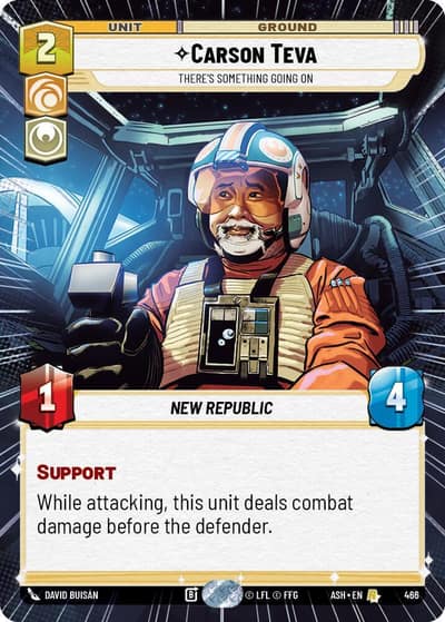 Carson Teva - There's Something Going On (Hyperspace) 466 Ashes of the Empire Star Wars card