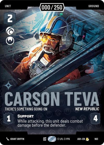 Carson Teva - There's Something Going On (Serialized) 903 Ashes of the Empire Star Wars card