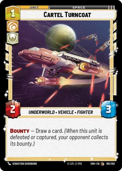 Cartel Turncoat 195/262 Shadows of the Galaxy Star Wars card