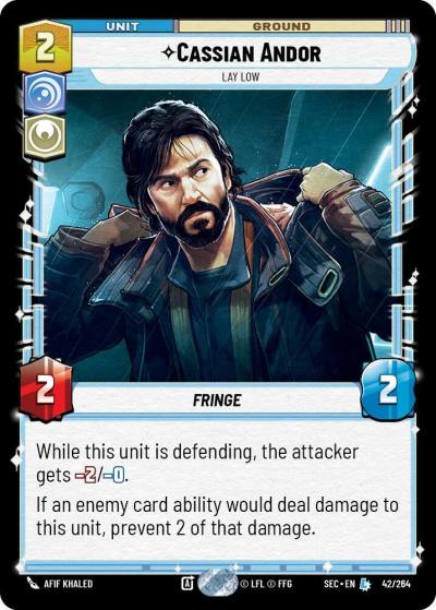 Cassian Andor - Lay Low 42/264 Secrets of Power Star Wars card