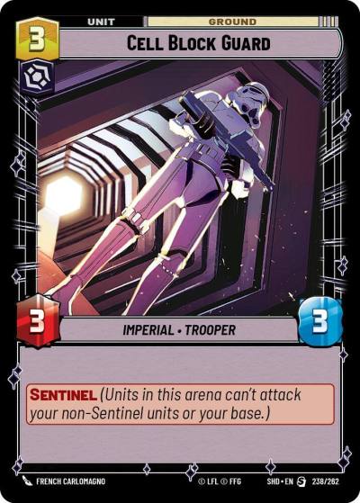 Cell Block Guard 238/262 Shadows of the Galaxy Star Wars card