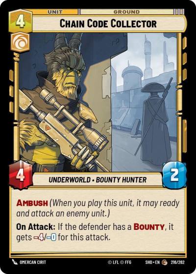 Chain Code Collector 216/262 Shadows of the Galaxy Star Wars card