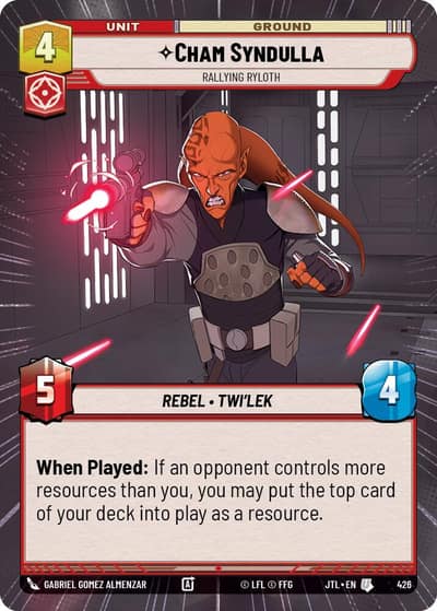Cham Syndulla - Rallying Ryloth (Hyperspace) 426 Jump to Lightspeed Star Wars card